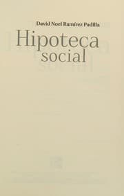 Tapa de HIPOTECA SOCIAL