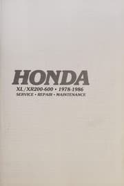 Tapa de Honda XL/XR200-600, 1978-1986