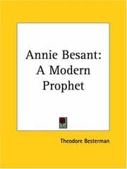 Tapa de Annie Besant