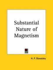 Tapa de Substantial Nature of Magnetism