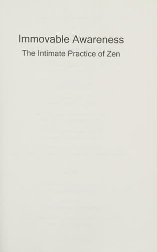 Tapa de Immovable Awareness