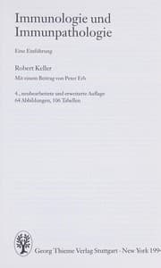 Tapa de Immunologie und Immunpathologie Eine Einführung