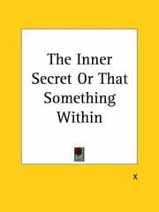 Tapa de The Inner Secret or That Something Within
