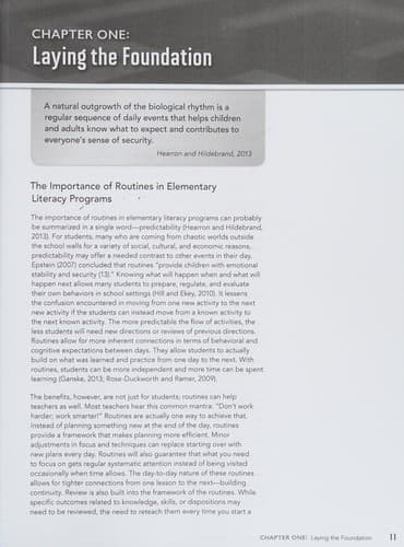 Tapa de Intensifying Classroom Routines in Reading and Writing Programs