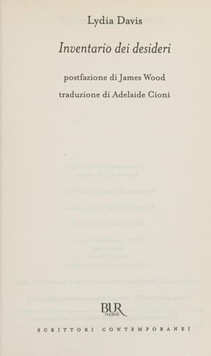 Tapa de Inventario dei desideri