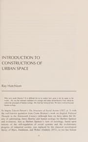 Tapa de Constructions of urban space