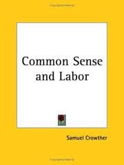 Tapa de Common Sense and Labor