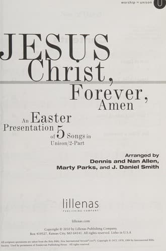 Tapa de Jesus Christ, Forever, Amen