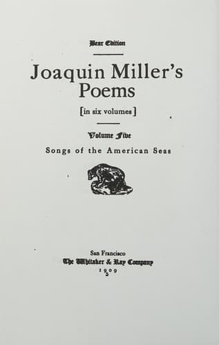 Tapa de Joaquin Miller's Poems