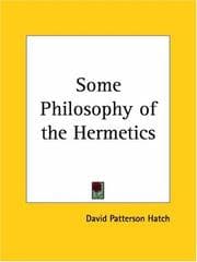 Tapa de Some Philosophy of the Hermetics
