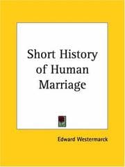 Tapa de Short History of Human Marriage