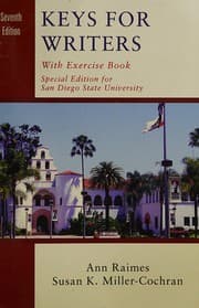 Tapa de Keys for Writers with exercise book special edition for San Diego State University