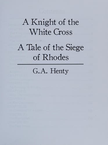 Tapa de A Knight of the White Cross