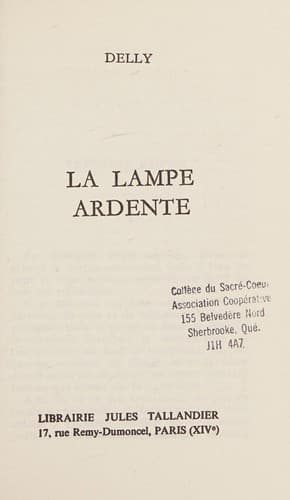 Tapa de La Lampe ardente (Delly)