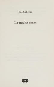 Tapa de Noche Antes / the Night Before