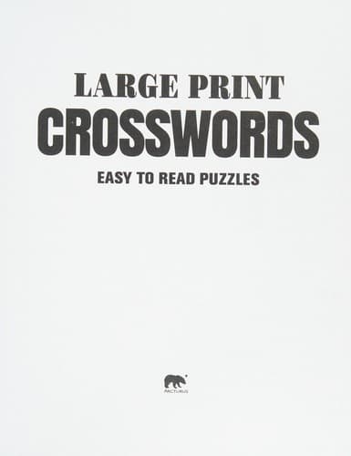Tapa de Large Print Crosswords