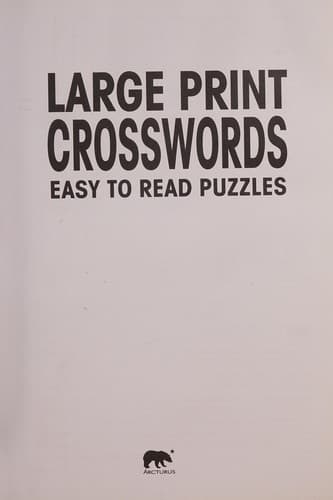 Tapa de Large Print Crosswords