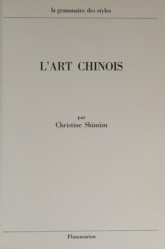Tapa de L' art chinois