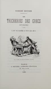 Tapa de L'ART DE GAGNER A TOUS LES JEUX. LES TRICHERIES DES GRECS DEVOILEES. (1863).