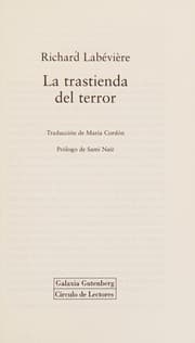 Tapa de La trastienda del terror/ The Horror Rooms (Spanish Edition)