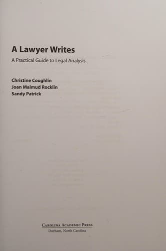 Tapa de A lawyer writes