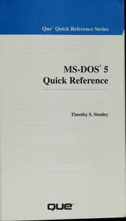 Tapa de MS-DOS Quick Reference