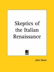 Tapa de Skeptics of the Italian Renaissance