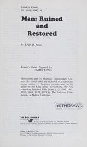 Tapa de Leader's guide for group study of Man, ruined and restored, by Leslie B. Flynn (A Victor adult elective)