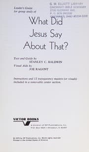 Tapa de Leader's guide for group study for What did Jesus say about that?