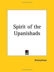 Tapa de Spirit of the Upanishads