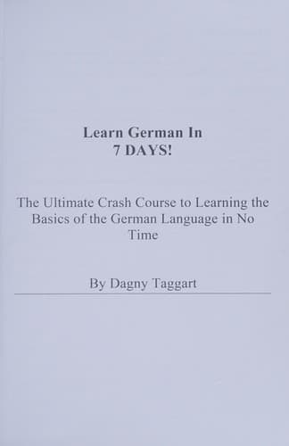 Tapa de Learn German in 7 DAYS!