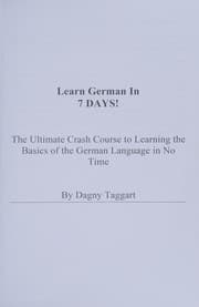 Tapa de Learn German in 7 DAYS!
