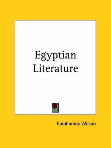 Tapa de Egyptian Literature