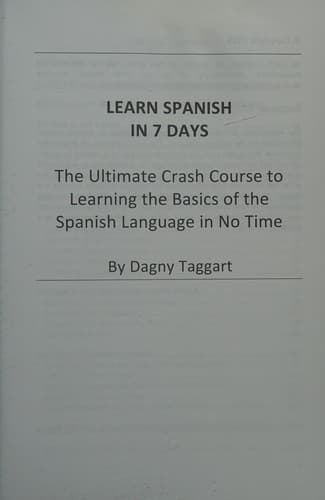 Tapa de Learn Spanish in 7 Days!