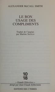 Tapa de Le bon usage des compliments