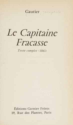 Tapa de Le Capitaine Fracasse