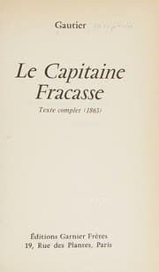 Tapa de Le Capitaine Fracasse