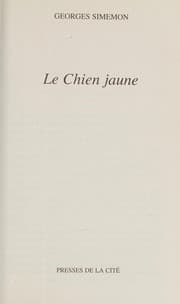 Tapa de Le Chien jaune - Edition Collector (Policiers) (French Edition)