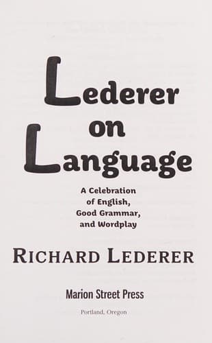 Tapa de Lederer on Language