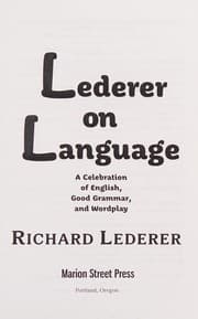 Tapa de Lederer on Language