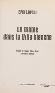 Tapa de Le diable dans la ville blanche (French Edition)