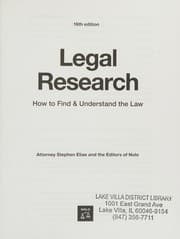 Tapa de Legal research