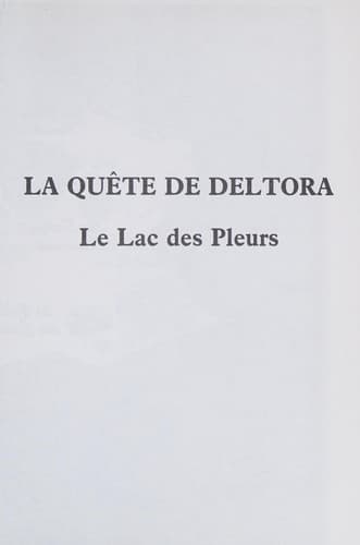 Tapa de Le lac des Pleurs