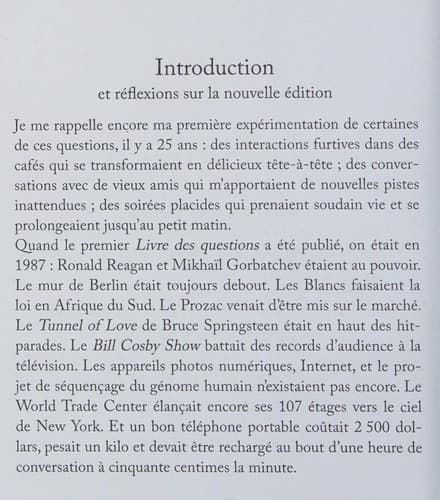 Tapa de Le livre des questions