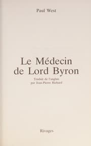 Tapa de Le médecin de Lord Byron