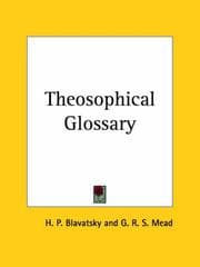Tapa de Theosophical Glossary