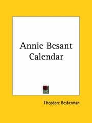 Tapa de Annie Besant Calendar