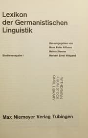 Tapa de Lexicon der Germanistischen Linguistik