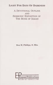 Tapa de Light for Days of Darkness a Devotional Outline and Sermonic Exposition of the Book of Isaiah