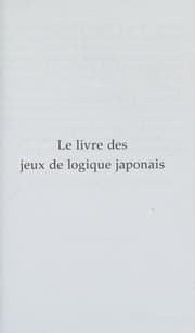 Tapa de livre des jeux de logique japonais (Le)